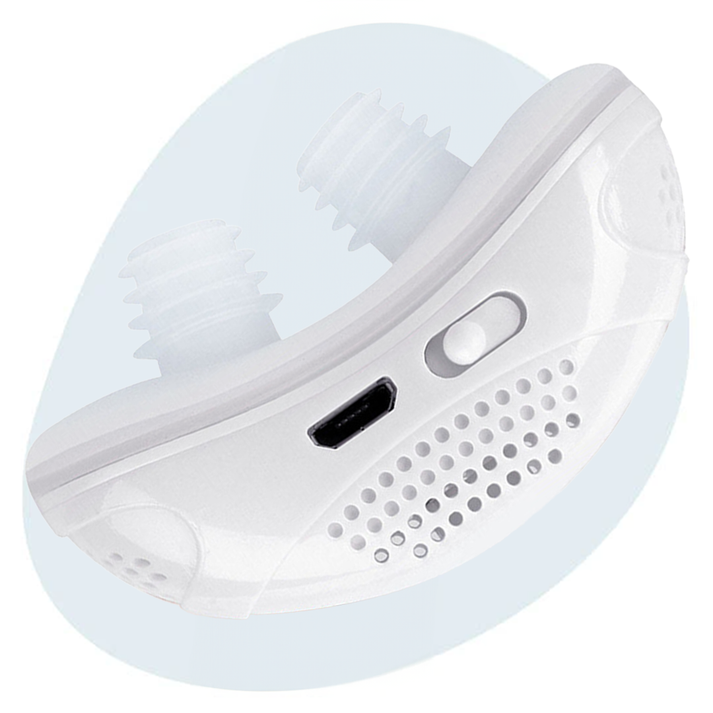 Innovativ mikro CPAP-maskin mot sömnapné. Ger effektiv, tyst andningshjälp under sömn.