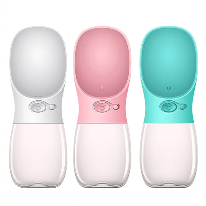 "Miljövänlig hund vattenflaska, läckagesäker, 350/550ml, vit, blå, rosa, förbättrad design för enkel användning utomhus"