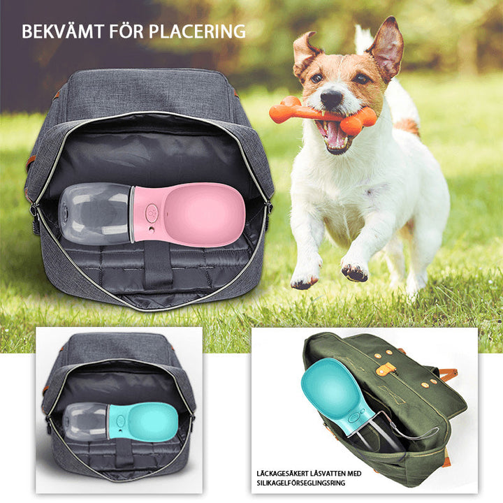 "Miljövänlig hund vattenflaska, läckagesäker, 350/550ml, vit, blå, rosa, förbättrad design för enkel användning utomhus"