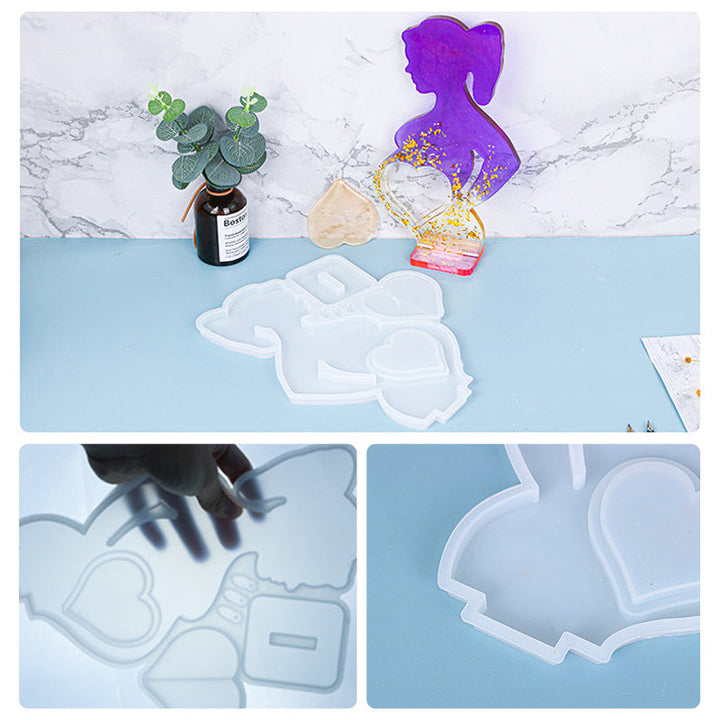 "Miljövänlig silikonform för personliga fotoramar, flexibel och non-stick design, perfekt för kreativa hantverk."