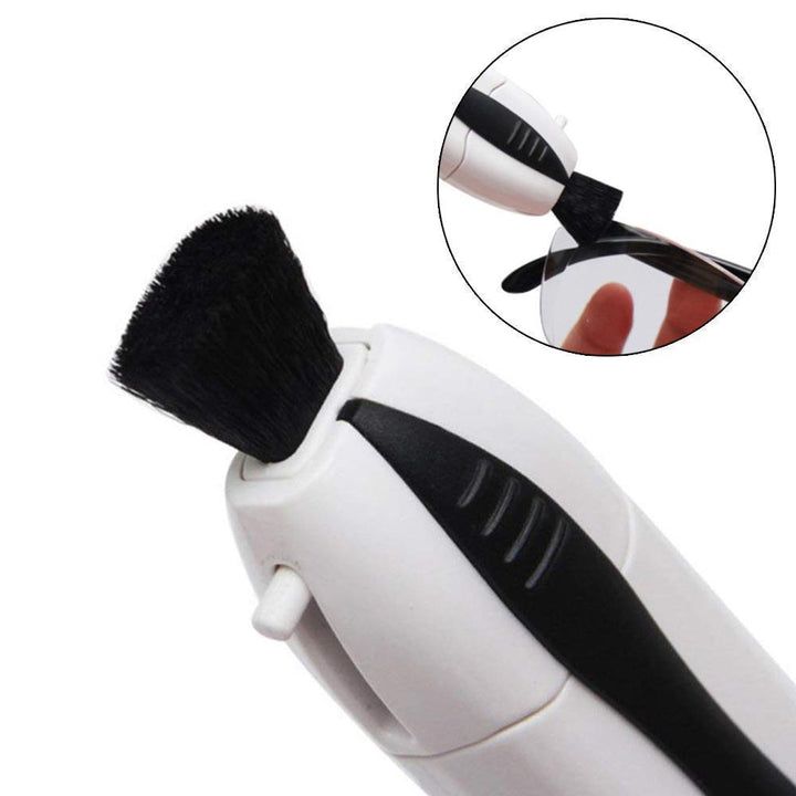 "Miljövänligt glasögonrengöringsverktyg, kompakt design, säker för linser, idealisk för enkel rengöring på språng."