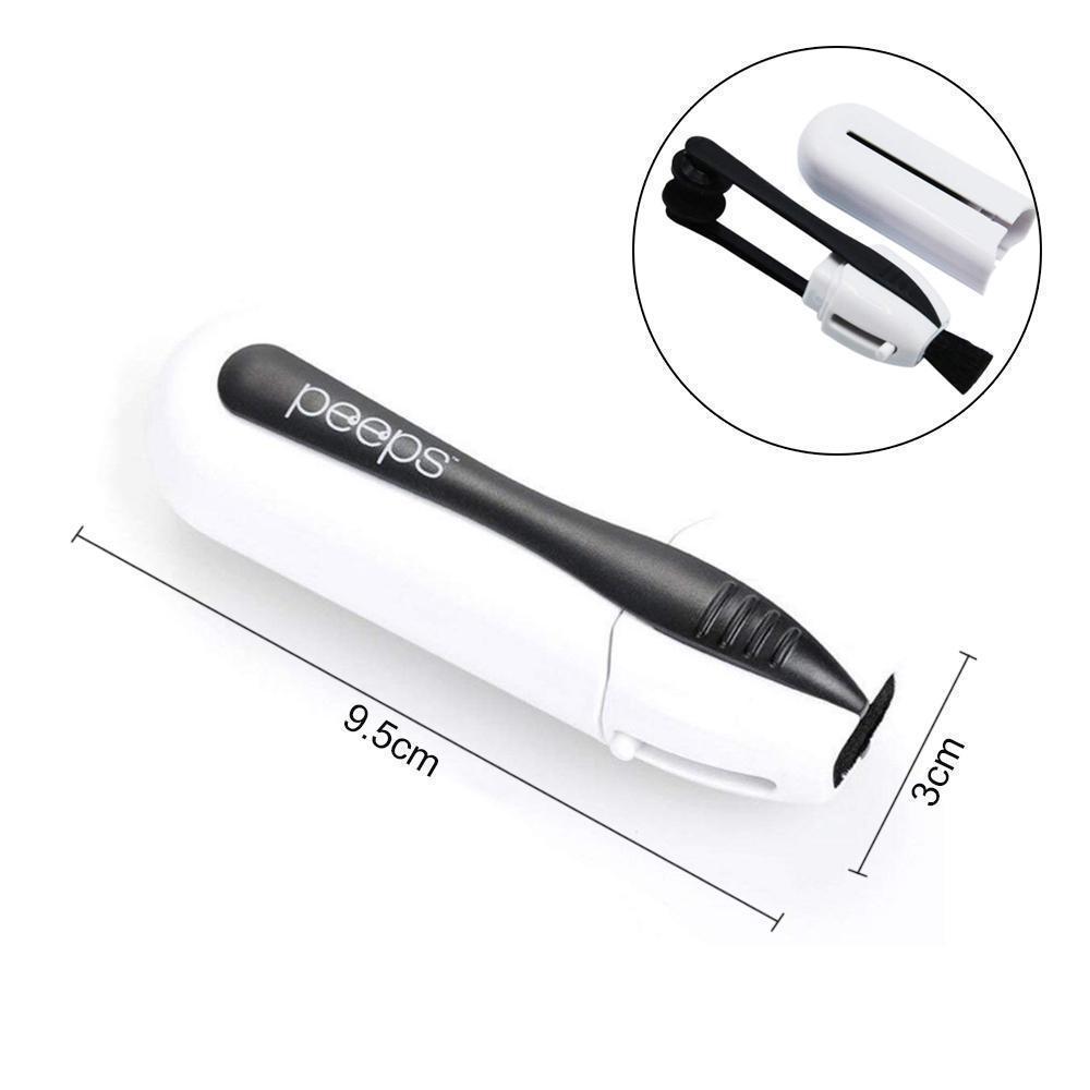 "Miljövänligt glasögonrengöringsverktyg, kompakt design, säker för linser, idealisk för enkel rengöring på språng."