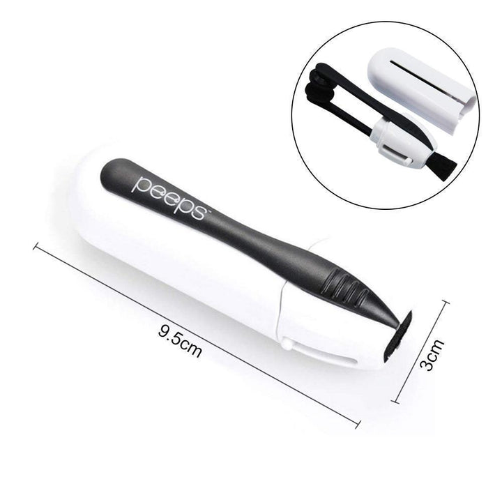 "Miljövänligt glasögonrengöringsverktyg, kompakt design, säker för linser, idealisk för enkel rengöring på språng."