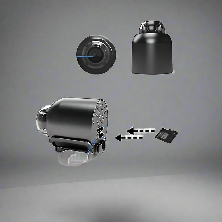 Trådlös 1080P HD övervakningskamera med 5G WiFi. Inbyggd rörelsedetektering och klart mörkerseende.