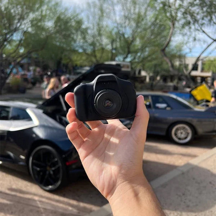 Mini HD digitalkamera för barn i ljusa färger med roliga fotoeffekter, perfekt för kreativa och lekfulla ögonblick.