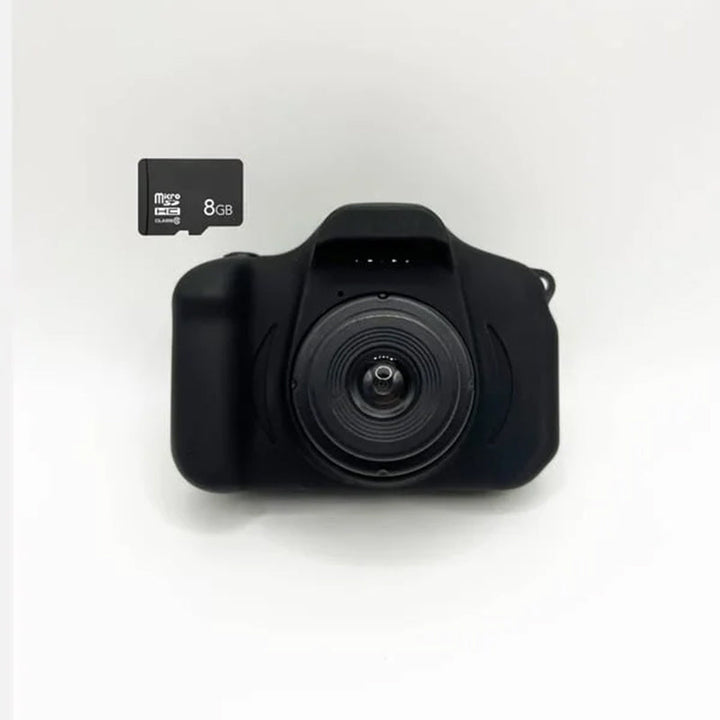 Mini HD digitalkamera för barn i ljusa färger med roliga fotoeffekter, perfekt för kreativa och lekfulla ögonblick.