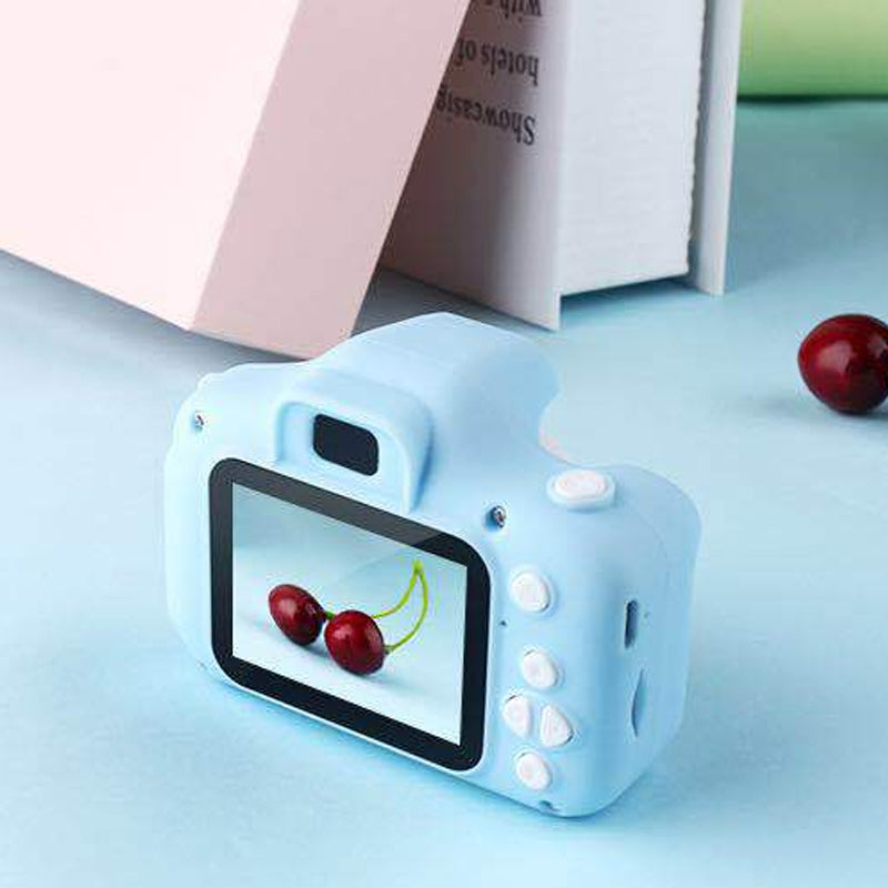 Mini HD digitalkamera för barn i ljusa färger med roliga fotoeffekter, perfekt för kreativa och lekfulla ögonblick.