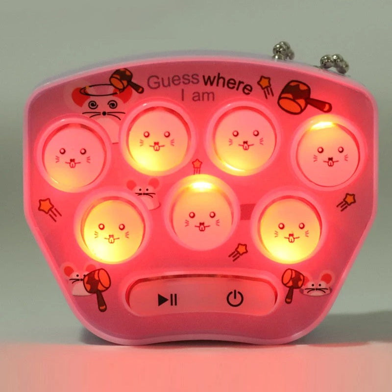 "Mini Jordekorre-spel för barn, elektronisk leksak i blått, rosa, lila eller grönt. Perfekt för hand-öga-koordination."
