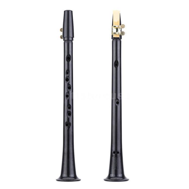 "Mini pocket saxofon för nybörjare, bärbar och lätt med solid ABS-konstruktion, ton nära riktig saxofon, svart färg."