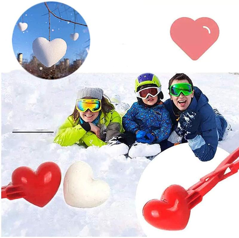 "Mini snögubbeform i färger röd, blå, grön och rosa, perfekt för att skapa små snögubbar för lek utomhus."