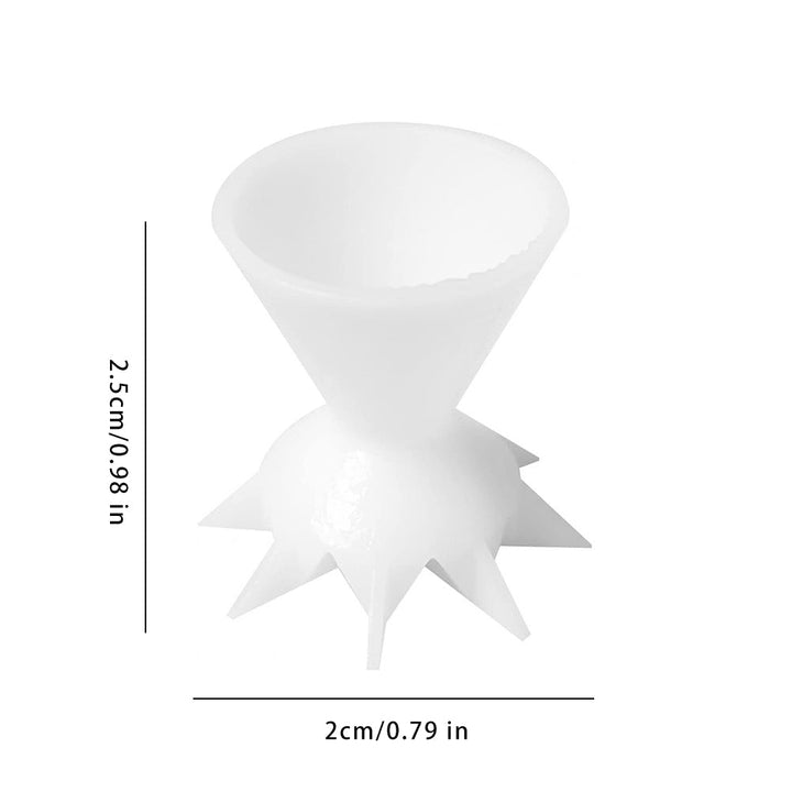 "Miniatyrmålande kopp för färgkonst med 7 dispensben på vit bakgrund, perfekt för akrylmålning och kreativa projekt."