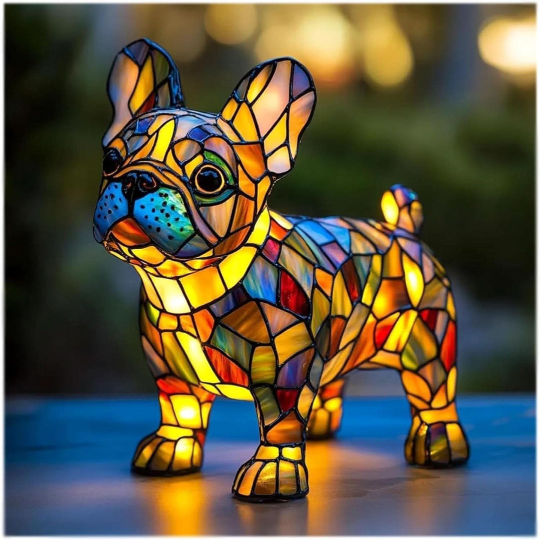 Ge bort en LED-bordslampa med hundmotiv. USB-driven, varmvit och en fin heminredningsdetalj.