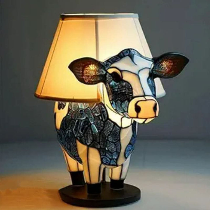 Unik bordslampa LED med hundmotiv som design. Varmvitt ljus, USB-driven och minimalistisk.