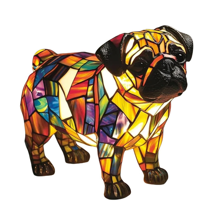 Dekorativ USB-bordslampa med LED och charmigt hundmotiv. En stilren inredningsdetalj.