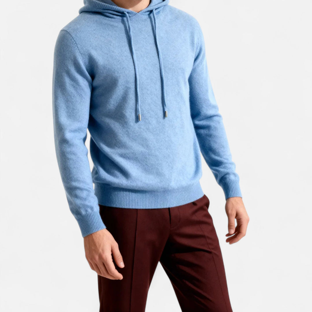 Lyxig herr-hoodie i diskret minimalistisk stil, ett måste för den medvetne mannen.