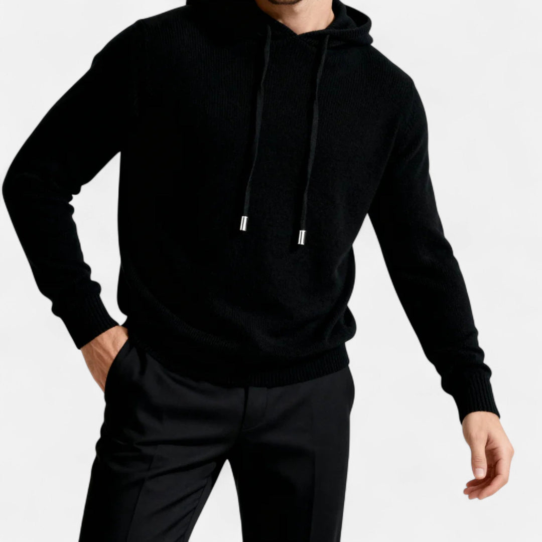 "Leo" herr-hoodie, minimalistisk lyx för en stilren och modern vardagsgarderob.
