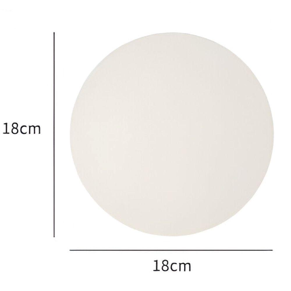 Vacker rund glaslampa för väggen, minimalistisk och modern LED-design.