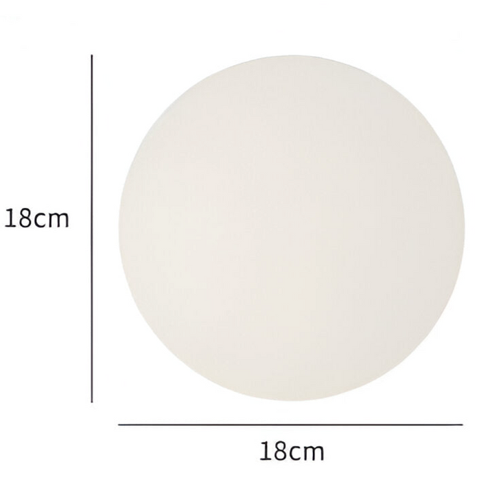 Vacker rund glaslampa för väggen, minimalistisk och modern LED-design.