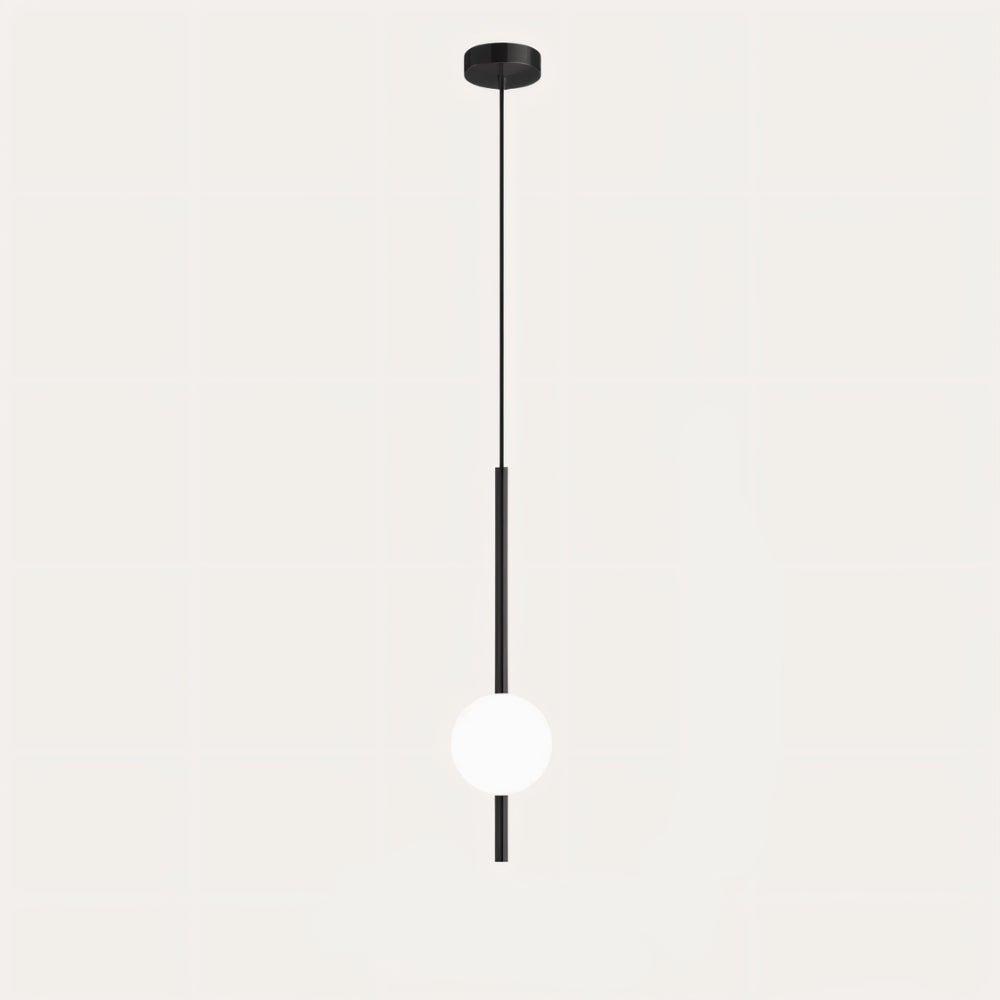 Heminredningslampa: minimalistisk vertikal pendellampa. Modern designbelysning för vardagsrummet.