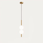 1 huvud – 2 kulor – mässing - 3,9" x 22"/ 10 cm x 57 cm