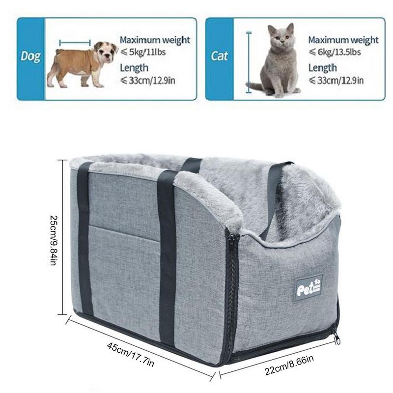 Universal bilsäte för hundar och katter. Enkel installation för en säker och bekväm transport i bilen.