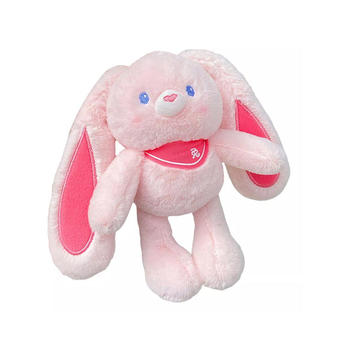 "Mjuk kanin plyschleksak i djurdesign, 30 cm, i rosa och ljusa nyanser för påskens glädje. Perfekt för barn och dekoration."
