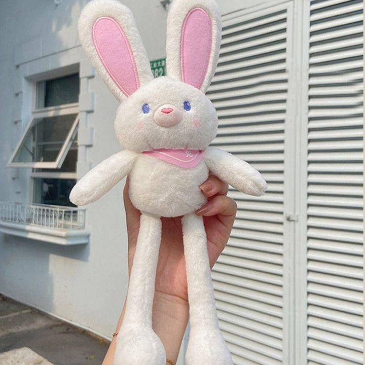 "Mjuk kanin plyschleksak i djurdesign, 30 cm, i rosa och ljusa nyanser för påskens glädje. Perfekt för barn och dekoration."