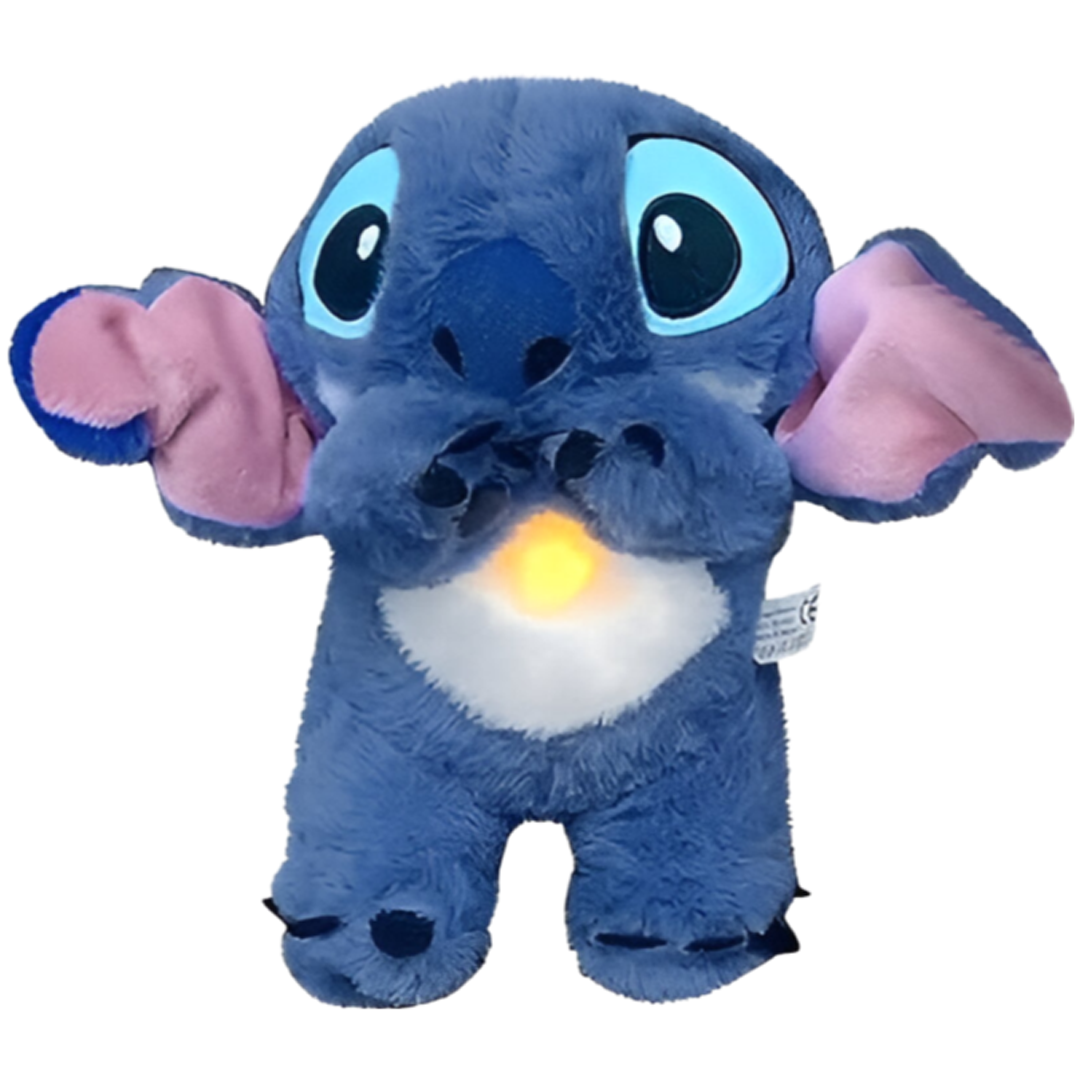 Andningsbar Stitch plysch gosedjur, sömnstöd och mysig vän för lugnande avkoppling hos barn.
