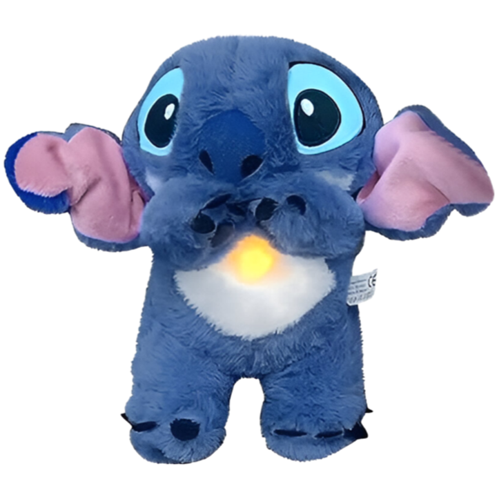 Andningsbar Stitch plysch gosedjur, sömnstöd och mysig vän för lugnande avkoppling hos barn.