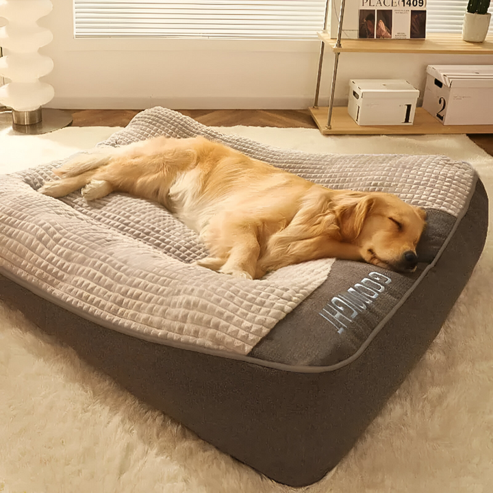 Mjuk, stor anti-stress hundbädd XL för lugn sömn. Bekväm husdjurssäng för hundar.