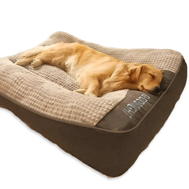 Kvalitet anti-stress hundbädd 3XL. Mjuk och stödjande husdjurssäng som hjälper din hund att koppla av.