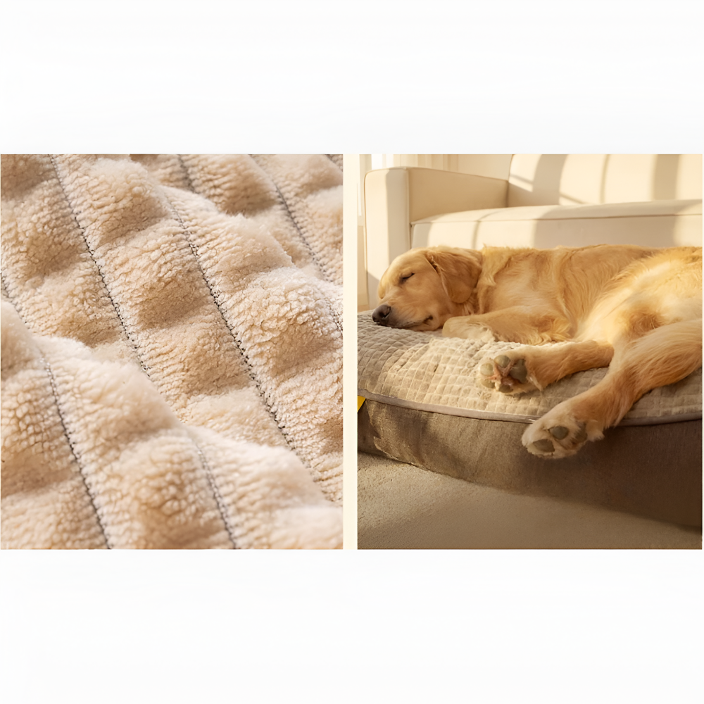 Lugnande hundbädd i grått, XL-storlek. Mjuk och trygg husdjurssäng för din hunds bästa sömnkvalitet.