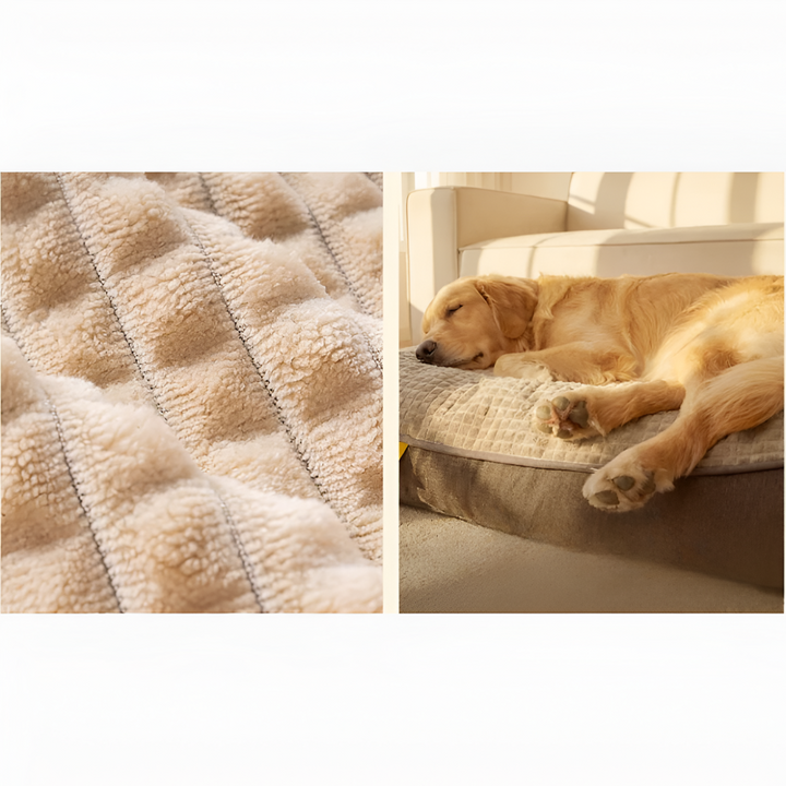 Lugnande hundbädd i grått, XL-storlek. Mjuk och trygg husdjurssäng för din hunds bästa sömnkvalitet.