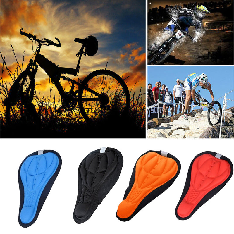"Mjukt 3D silikon cykelsadelöverdrag, blå, ergonomisk design, enkel installation, passat smala sadlar, sports & fitness"