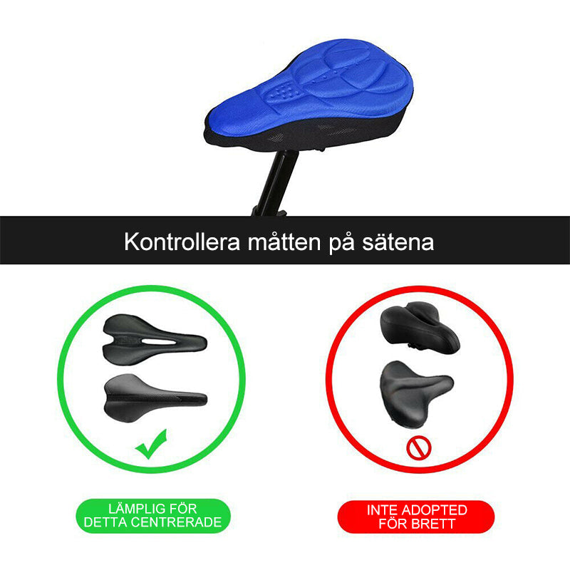 "Mjukt 3D silikon cykelsadelöverdrag, blå, ergonomisk design, enkel installation, passat smala sadlar, sports & fitness"