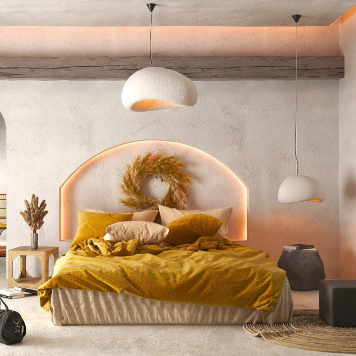 Hänglampa modern, dimbar takbelysning. Stilfull design för vardagsrummet.