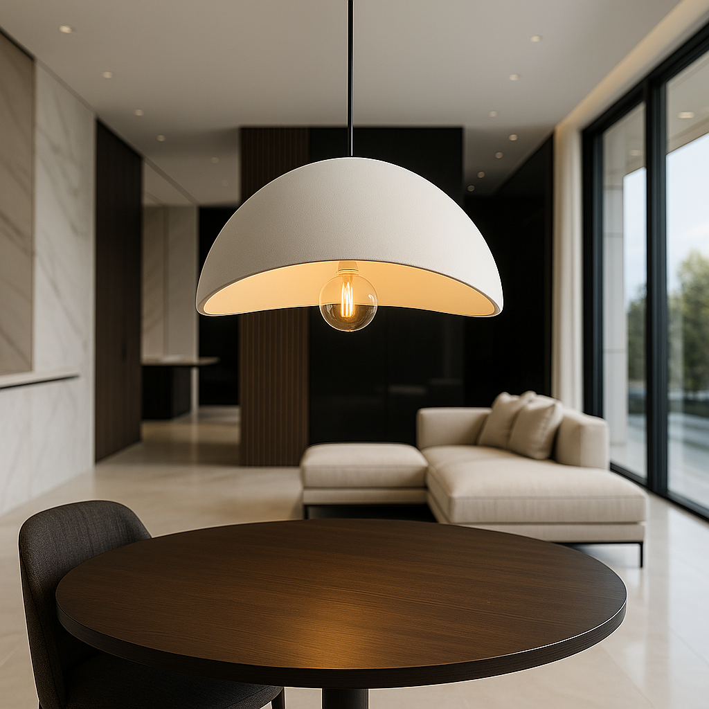Design taklampa: Dimbar pendellampa. Modern inomhusbelysning för mysig atmosfär.