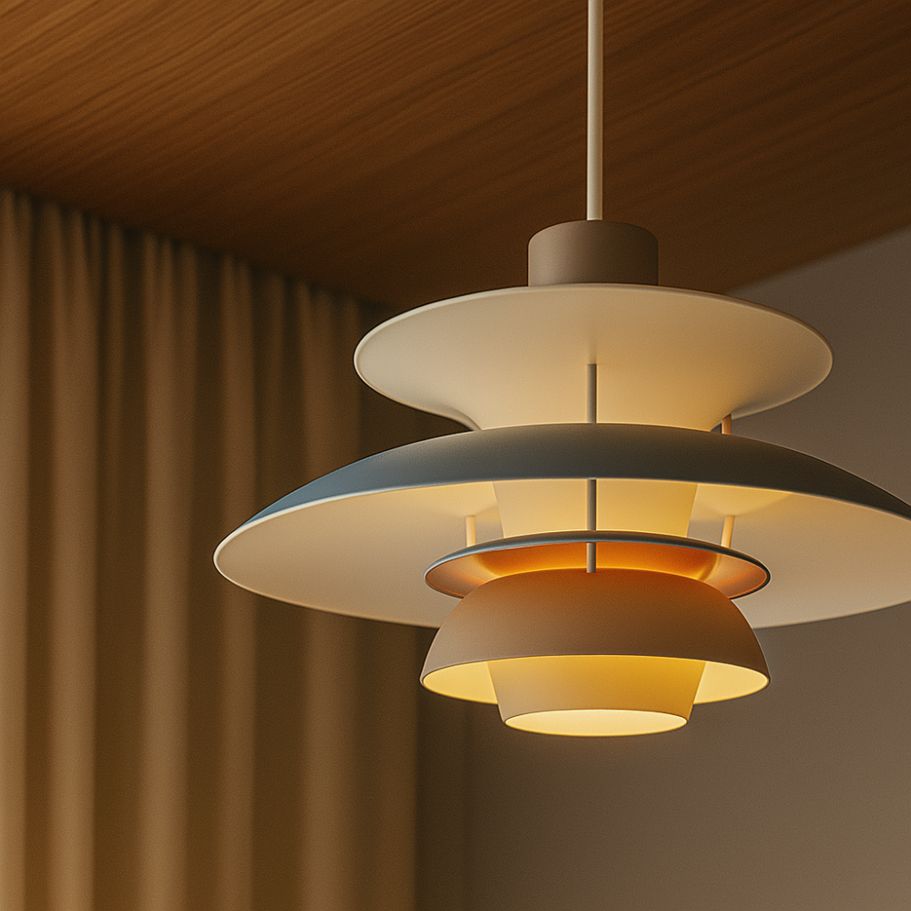 Elegant rund LED-taklampa, dimbar, ger mjuk och anpassningsbar belysning i ditt hem.