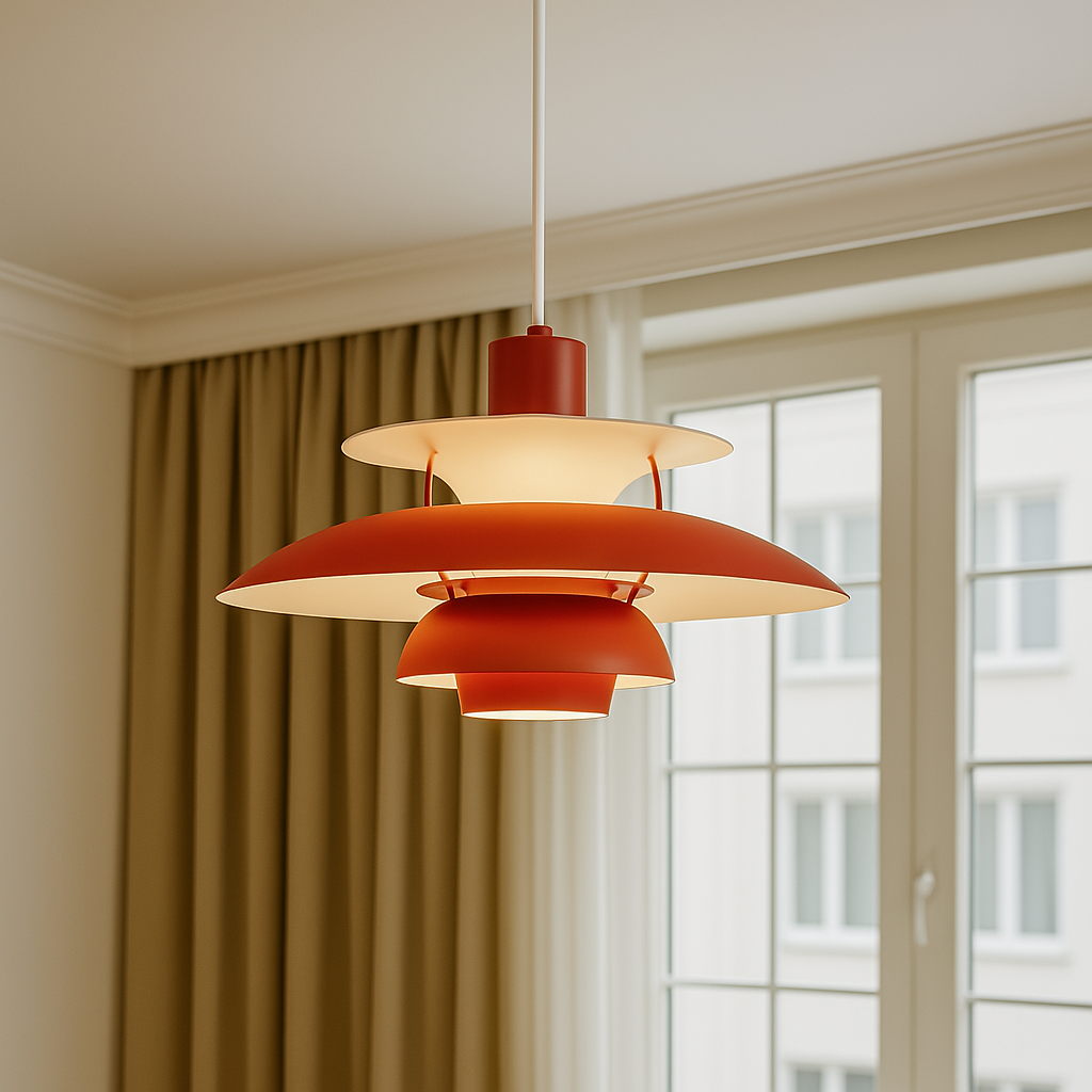 Designad dimbar rund LED-taklampa, modern stil för effektfull belysning i vilket rum som helst.