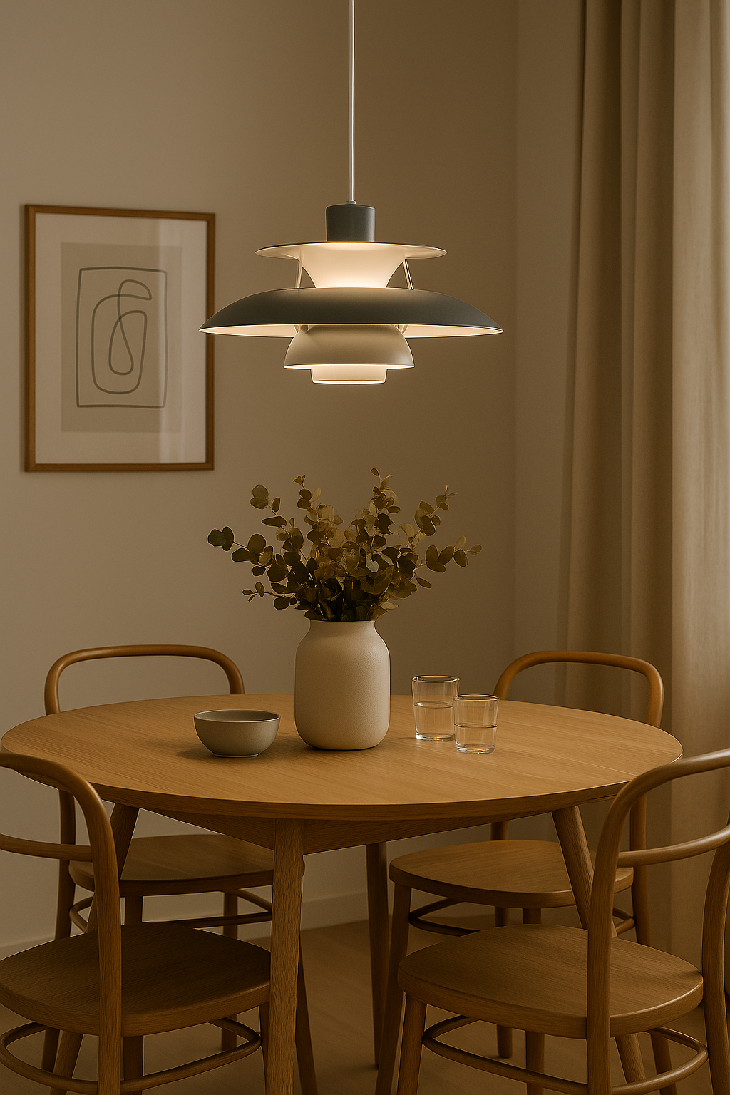 Stilren hembelysning: rund dimbar LED-taklampa för en modern och energieffektiv inredning.