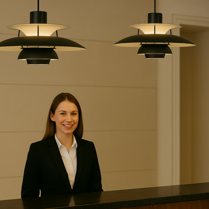 Rund LED-taklampa, dimbar, modern design. Idealisk för stämningsfull belysning i vardagsrum.