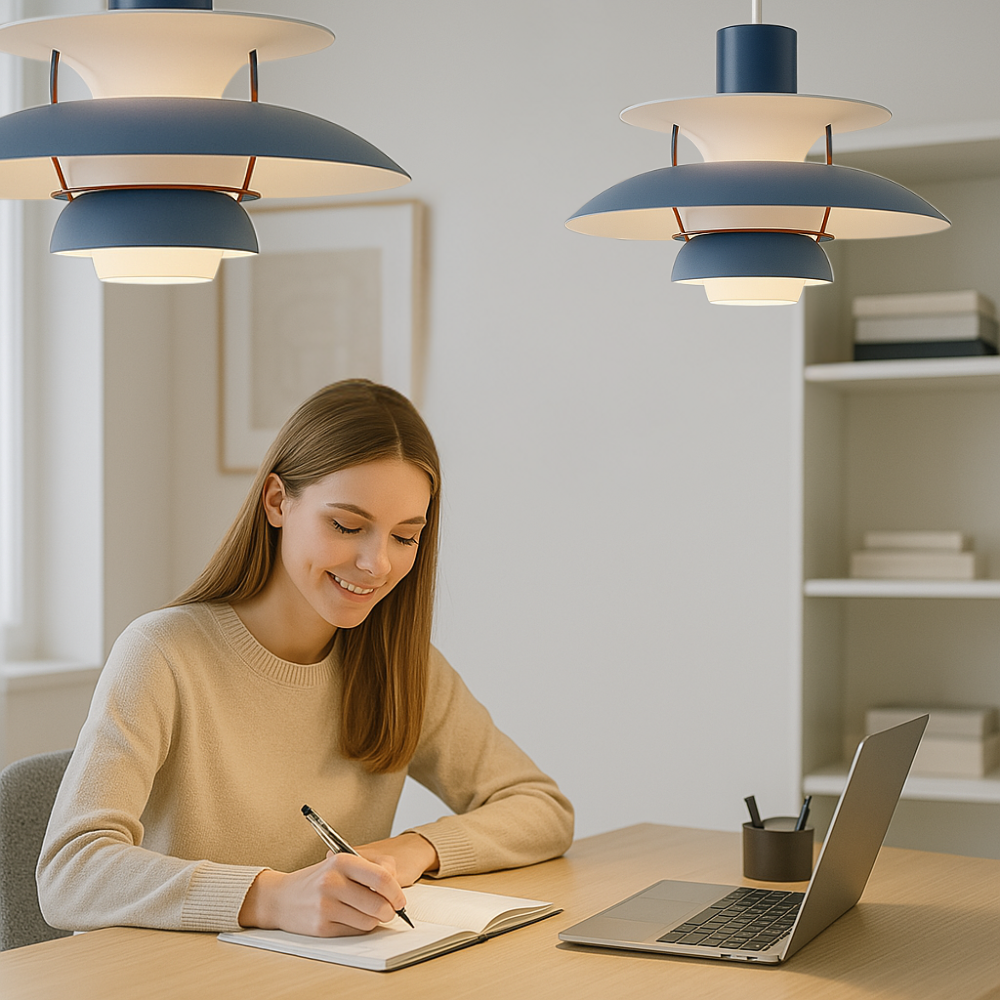 Dimbar rund LED-taklampa för matsalen, modern stil som lyfter heminredningen.