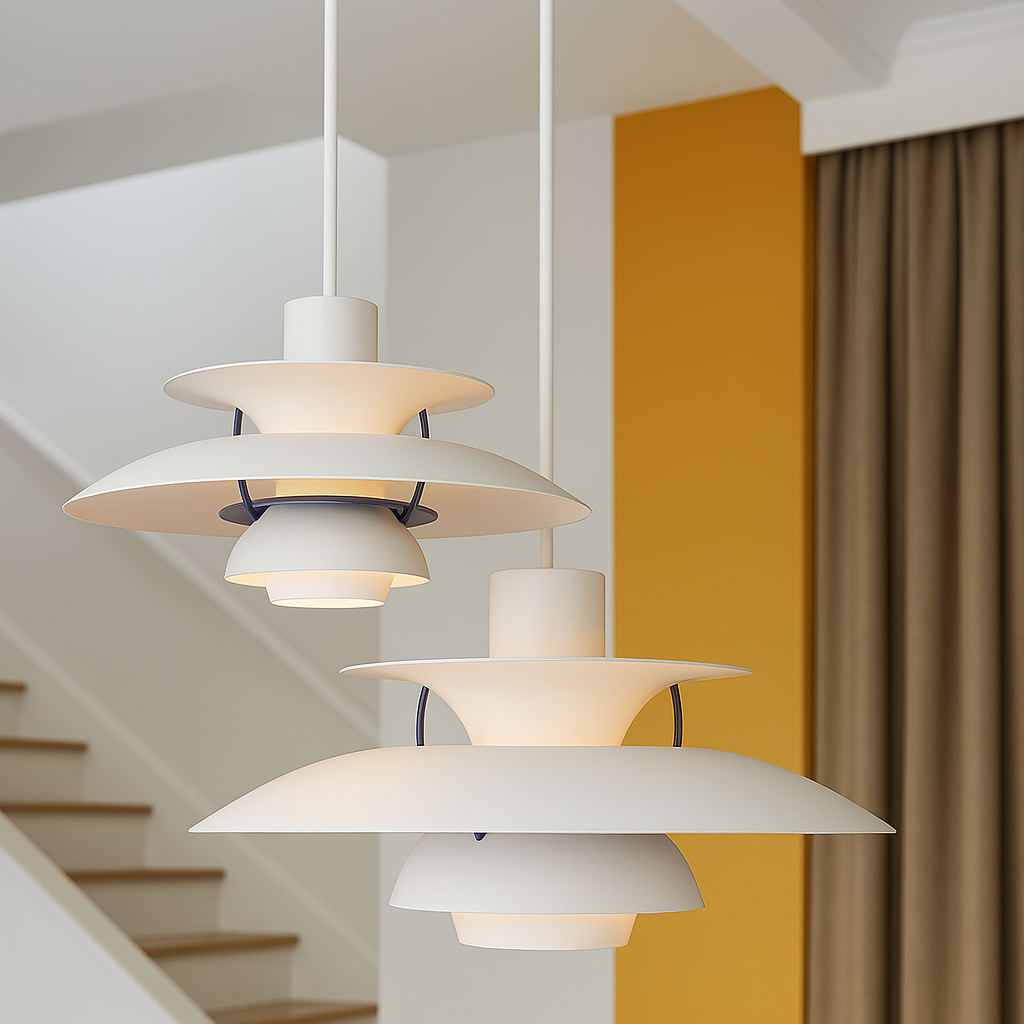 Modern rund LED-plafond, dimbar funktion för flexibel belysning i kök och vardagsrum.