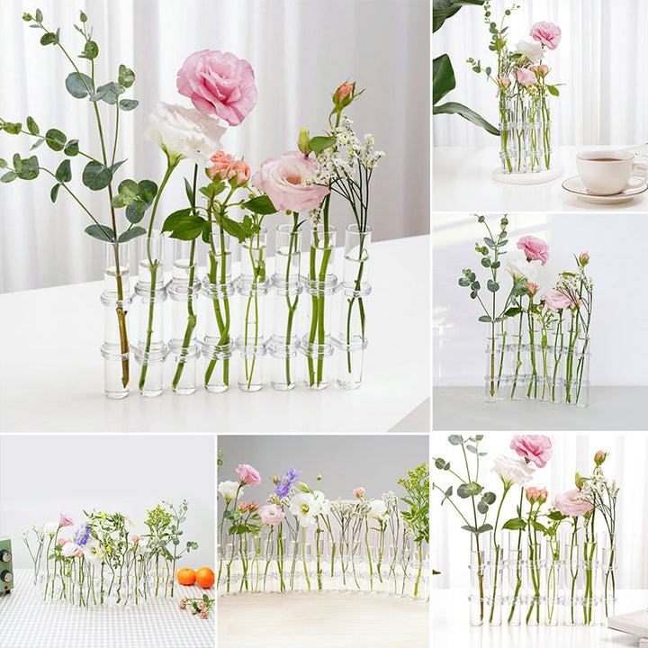 "Modern hängd blomvas av glas, flexibel och kreativ dekoration för hem och kontor, elegant och stilren design."