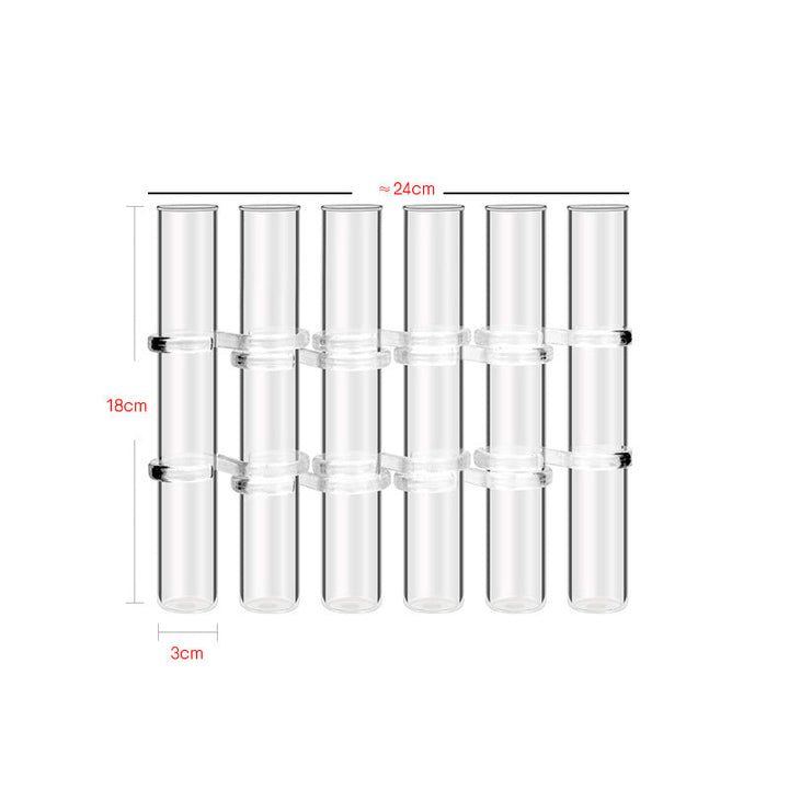 "Modern hängd blomvas av glas, flexibel och kreativ dekoration för hem och kontor, elegant och stilren design."
