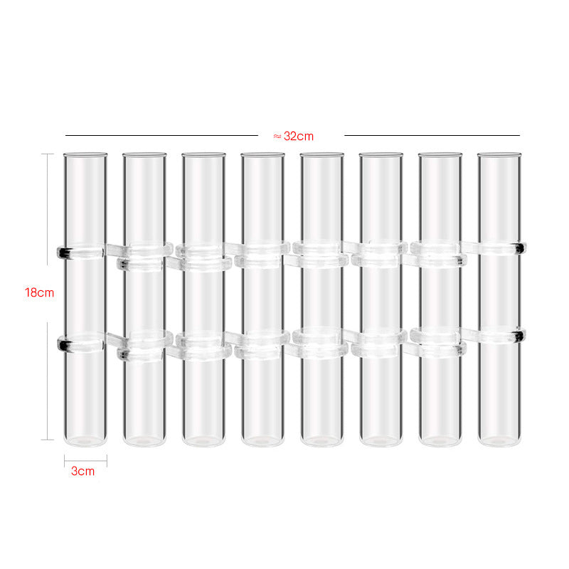 "Modern hängd blomvas av glas, flexibel och kreativ dekoration för hem och kontor, elegant och stilren design."