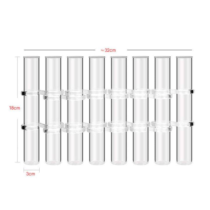 "Modern hängd blomvas av glas, flexibel och kreativ dekoration för hem och kontor, elegant och stilren design."