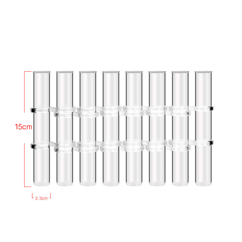 "Modern hängd blomvas av glas, flexibel och kreativ dekoration för hem och kontor, elegant och stilren design."
