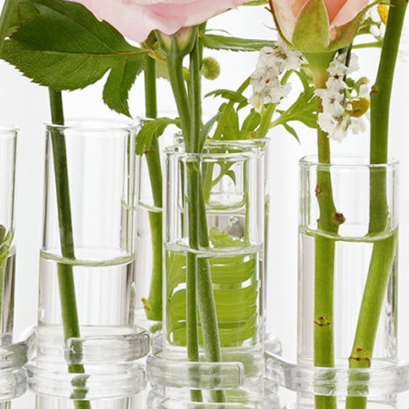 "Modern hängd blomvas av glas, flexibel och kreativ dekoration för hem och kontor, elegant och stilren design."