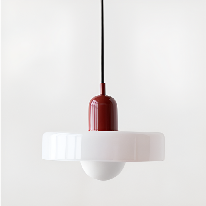 Stilren justerbar pendellampa i glas. Modern belysning för minimalistisk inredning.